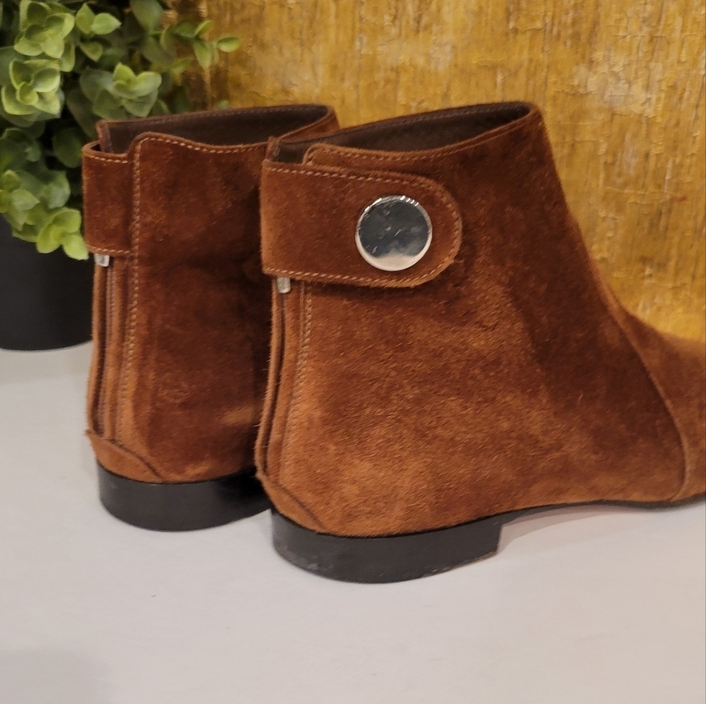 Gianni Rossi Lindon Suede Brown Booties Women's Size 36 - Picture 11 of 14